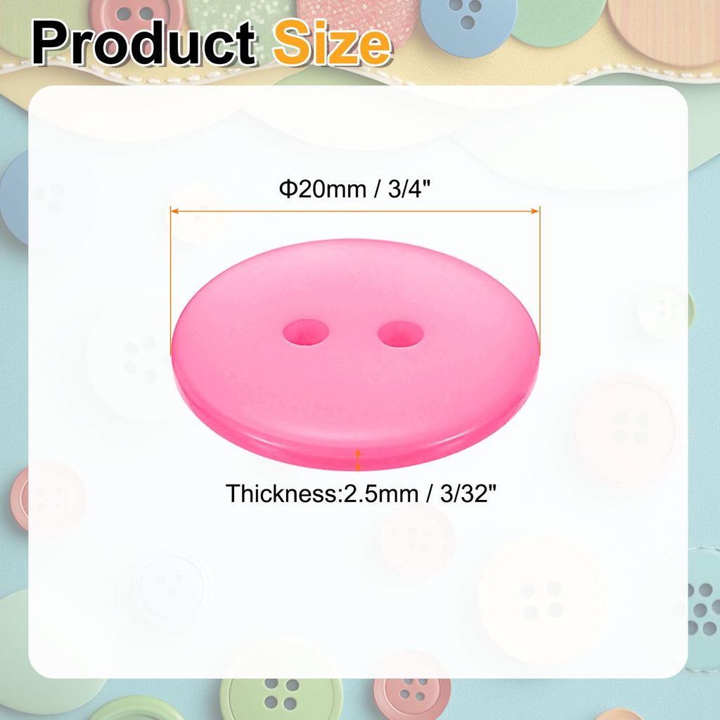 10 Stš¹ck 20mm Harz Kn?pfe zum Ann?hen, 2 L?cher Runde N?hkn?pfe fš¹r Strickjacke DIY Handwerk Dekorieren Mantel Bekleidung Kleidung Hemden Url...