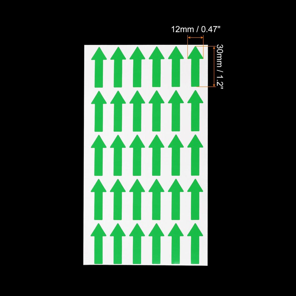 120 Stš¹ck Kleiner Pfeil Aufkleber Kleine Pfeilschild Aufkleber 30 x 12 mm, Farbcodierungsschild fš¹r Gasfluss Richtung Inspektion Fehlermarkie...