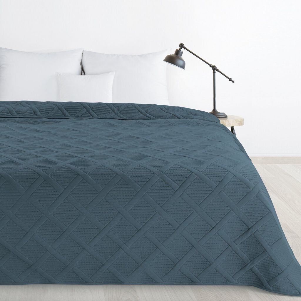 Design91 Tagesdecke Allzweckdecke Steppdecke Überwurf Bettdecke Bettüberwurf ALARA5 türkis 170x210 cm cm türkis