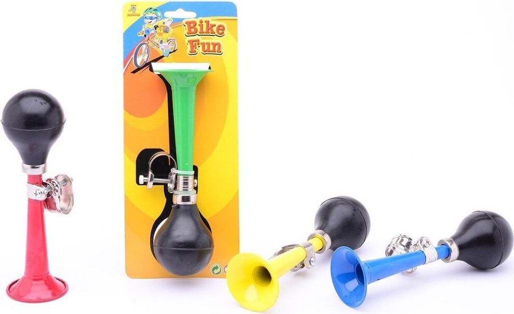 JohnToy - Bike Fun Fahrradhupe aus Metall, farblich sortiert