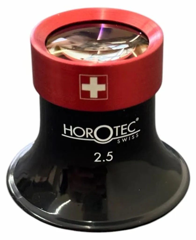 Loupe à Fixer sur Lunettes Horotec Noir et Aluminium pour Horlogerie
