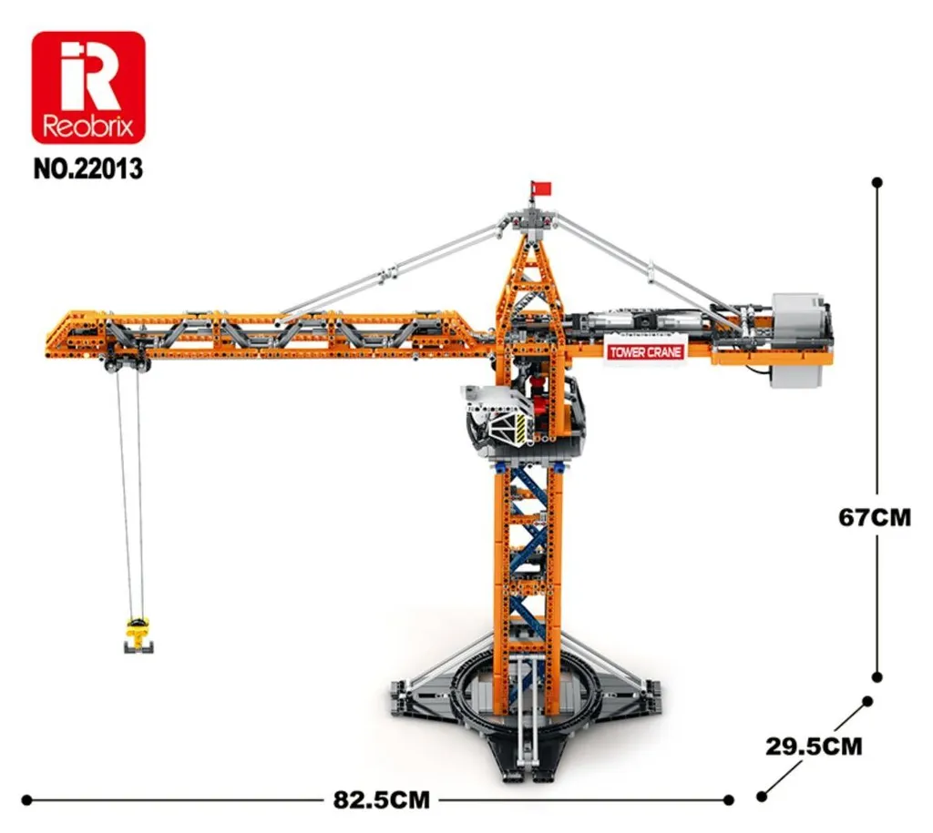 Maquette Grue de Chantier Télécommandée RC Blocs de Construction 1288 pcs