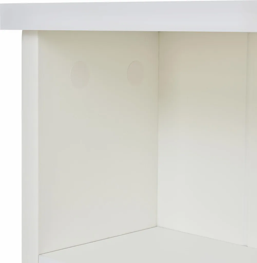 Lit simple 90x200 cm blanc avec étagères de tête de lit multifonctions - 8