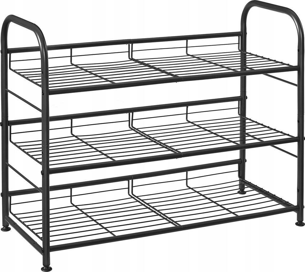 Regał na Buty Metalowy Stojak 3 Półki Nowoczesny Loft Zdjęcie produktu 