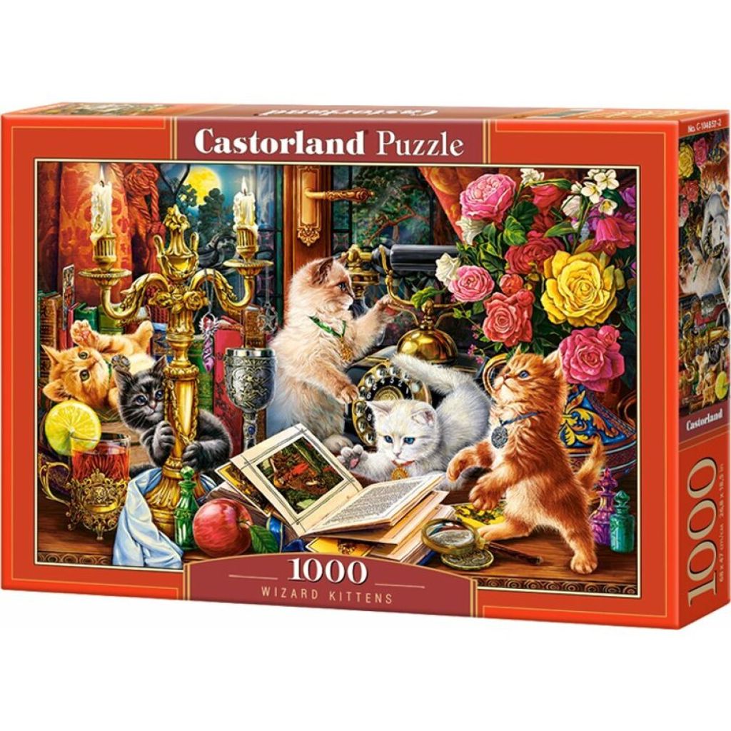 Puzzle 1000 pezzi Wizard Kittens 104857 Castorland Immagine del prodotto 