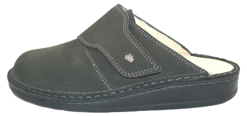 Finn Comfort Amalfi, clog/sandalen, heren, leer, grijs - Productafbeelding 