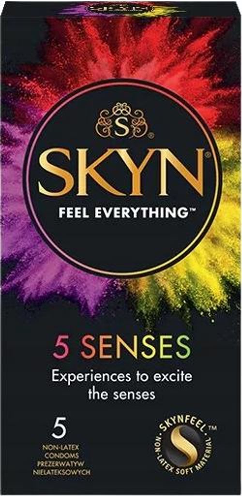 Unimil Skyn 5 Senses Non-latex kondómy, 5 kusov Obrázok produktu 