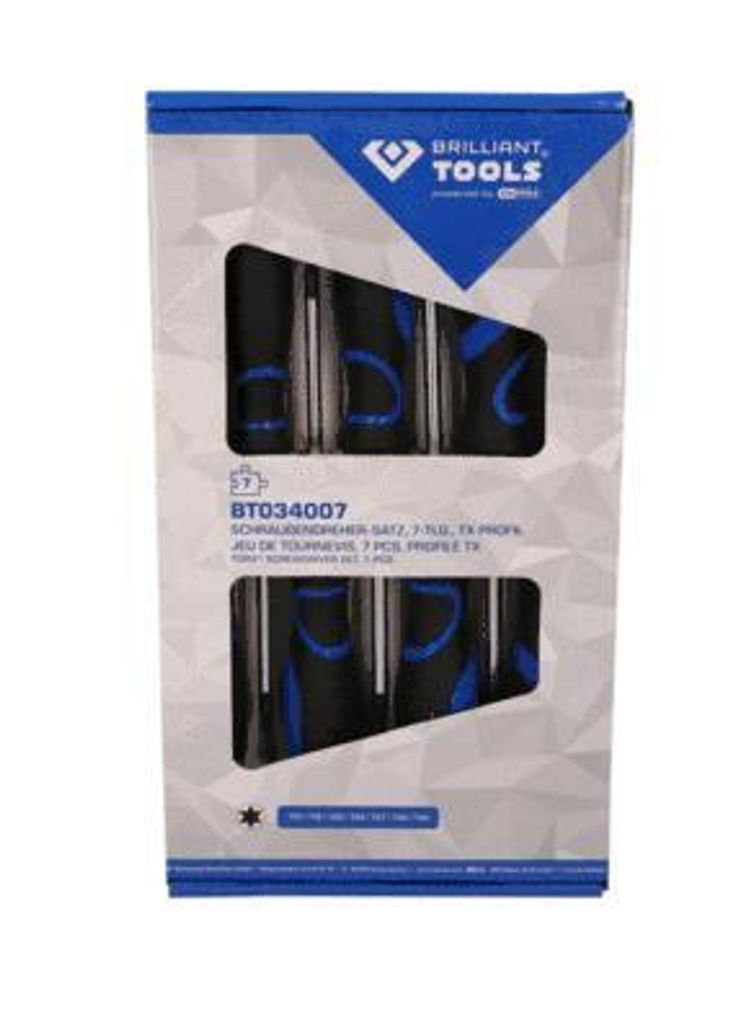 BRILLIANT TOOLS Jeu de tournevis 7 pièces profil Torx - Image du produit 