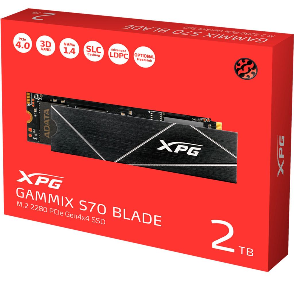 XPG GAMMIX S70 Blade, 2 TB, M.2, 7400 MB/s Produktbild 