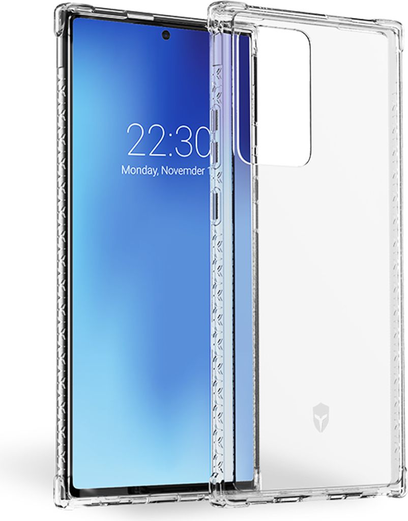 Force Case, Verstärkte AIR-Hülle für Galaxy Note 20 Ultra mit Tryax-System, Transparent