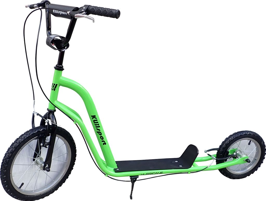 Scooter mit aufblasbaren Rädern 16/12" Hurricane grün