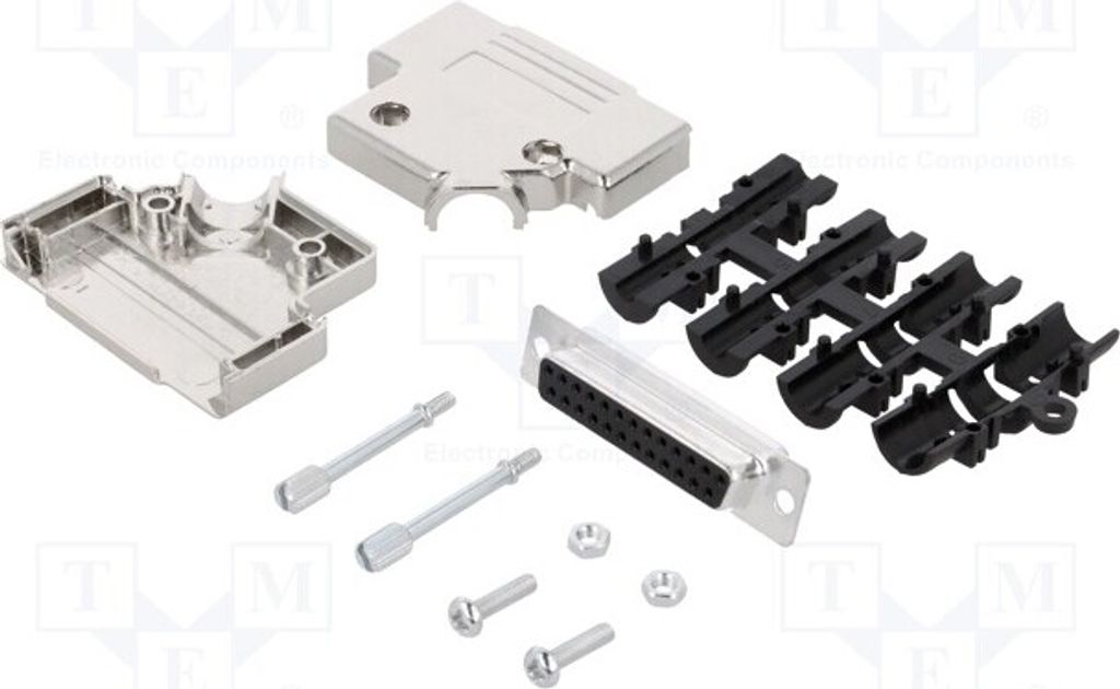 1x D-Sub weiblich PIN: 25 Stecker mit 45°-Winkel Löten MHD45PK25-DB25SK Komplette D-
