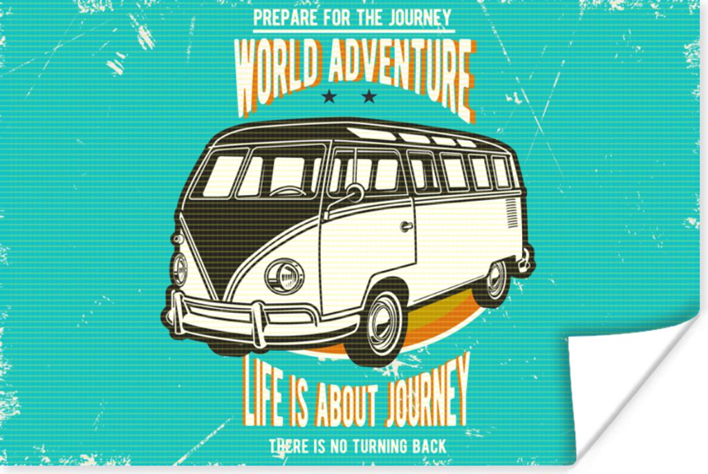 MuchoWow Poster Oldtimer - Oldtimer - Auto 180x120 cm - Fotoplakat