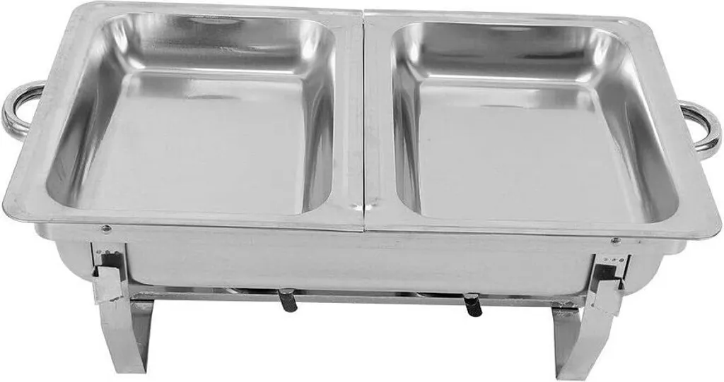 Chauffe-Plat Professionnel de Buffet avec Support Pâte à Brûler Inox Carré