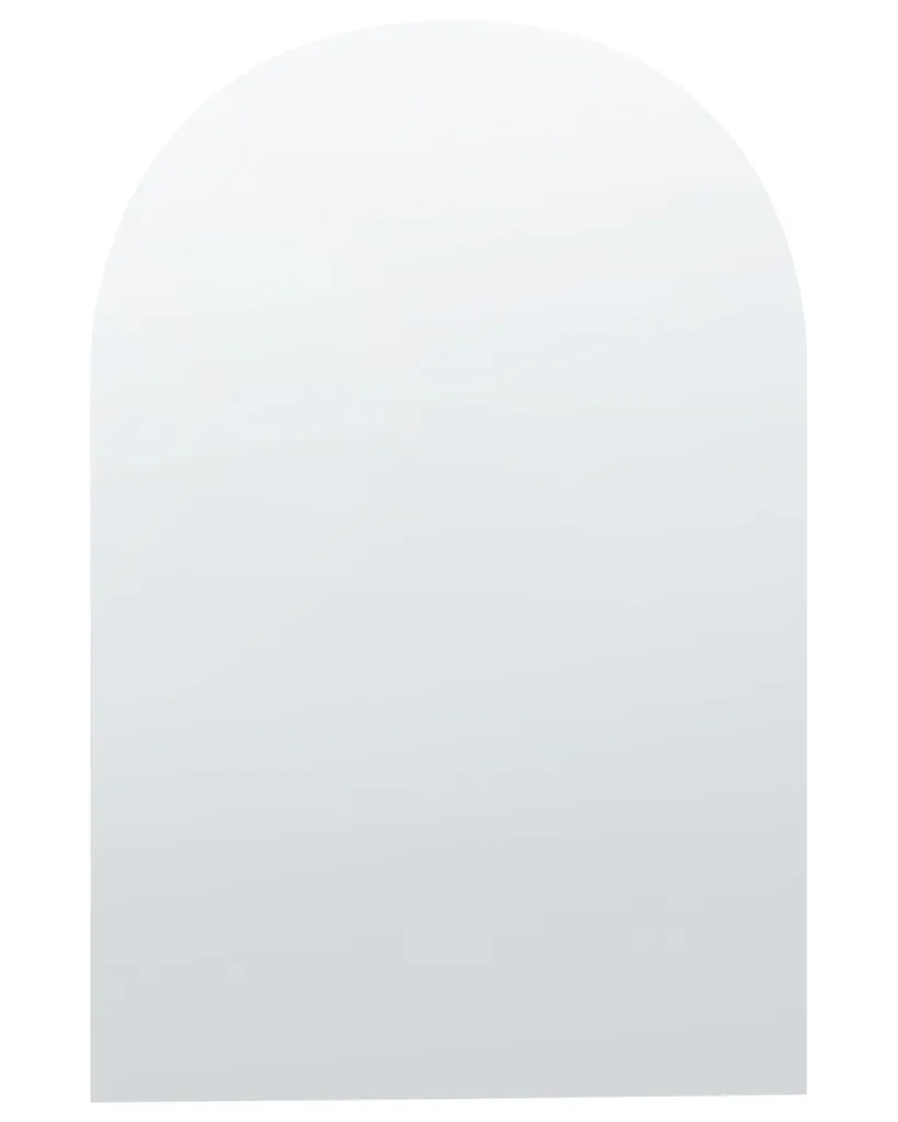 Miroir de salle de bain arqué en verre argenté Beliani - 50 x 75 cm