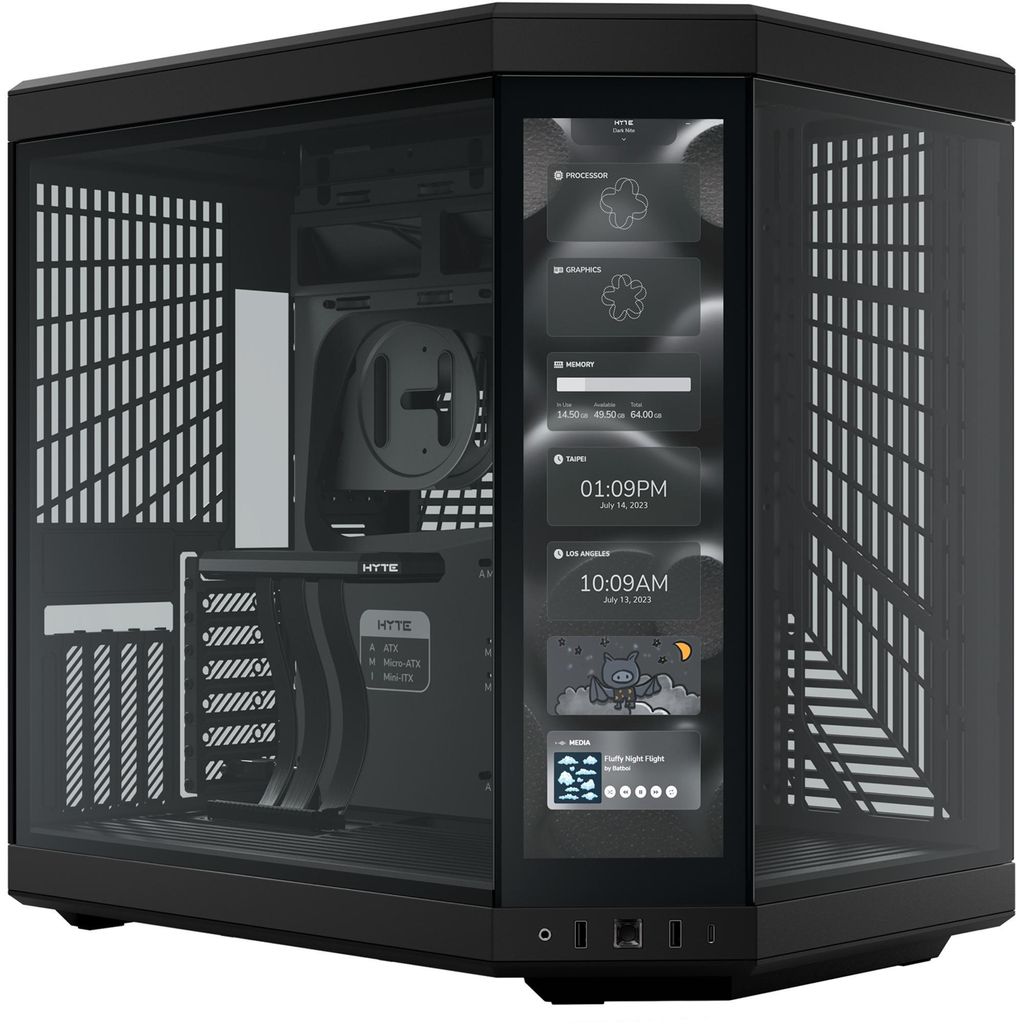HYTE Y70 touch infinite, Midi Tower, PC, Čierna, ATX, EATX, Obrázok produktu 