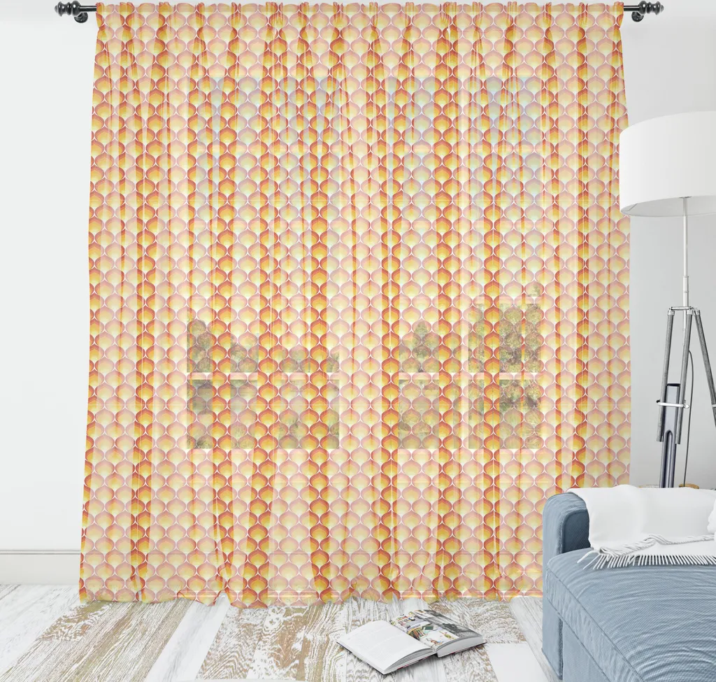 Arazzo Zen Moderno ABAKUHAUS - Raso Setoso Vermilion Senf 240x274