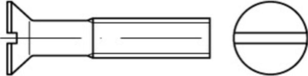 Reyher Senkschrauben DIN 963 Stahl M 1,6 x 5 blank (100 Stück)