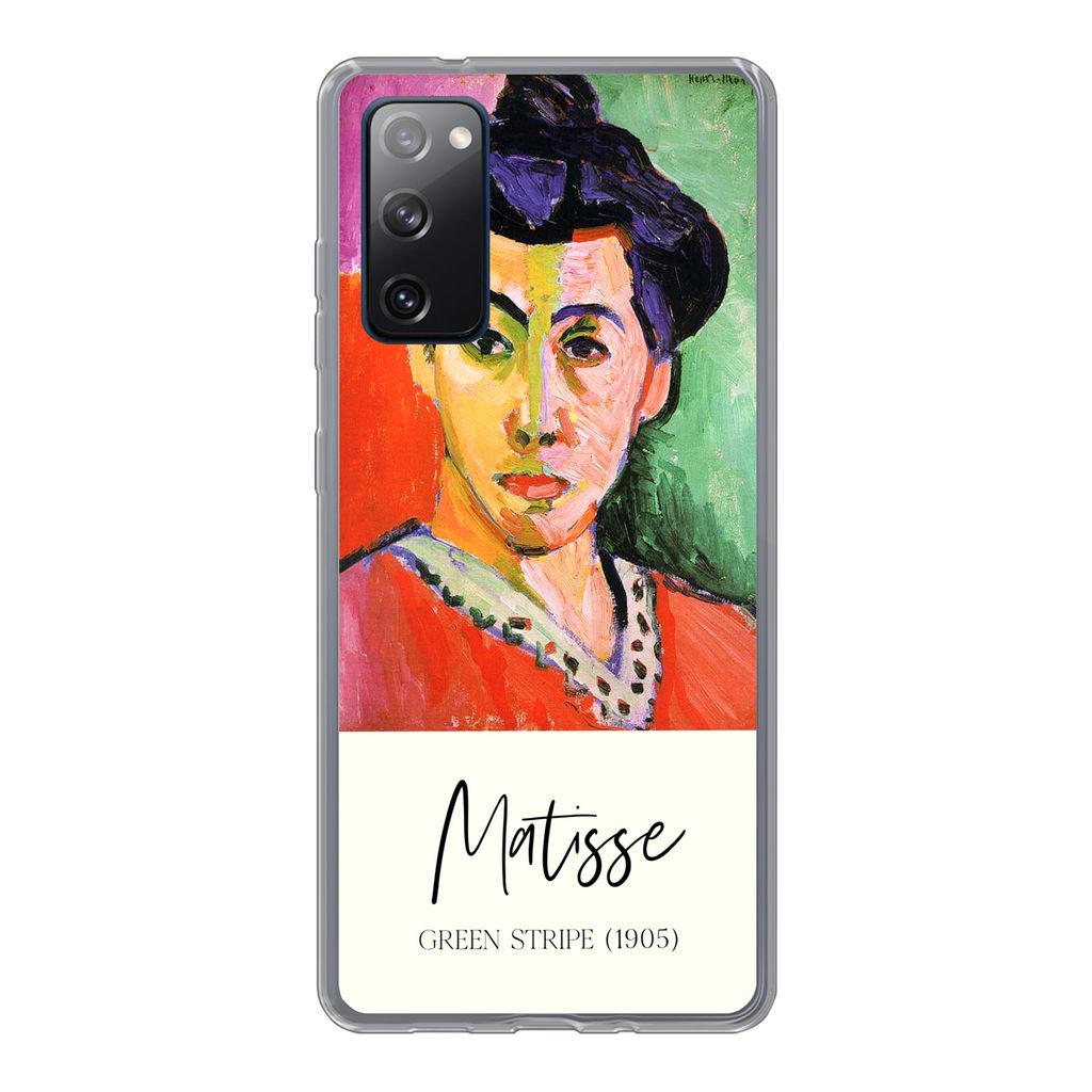 MuchoWow Handyhülle Schutzhülle Hülle für Samsung Galaxy S20 FE Matisse - Grüner Streifen (1905) - Alte Meister Silikon Softcase Handy Hüll...