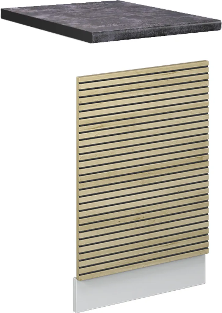 Vicco Pannello frontale Fame-Line, 45 cm , PL Antracite, Pannello in quercia/Bianco