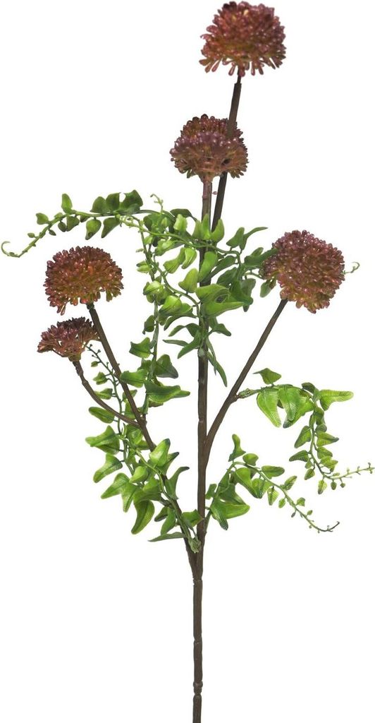 artplants.de Kunstzweig Zierlauch ANYISU, Burgunderrot, 70 cm - Künstliche Blume