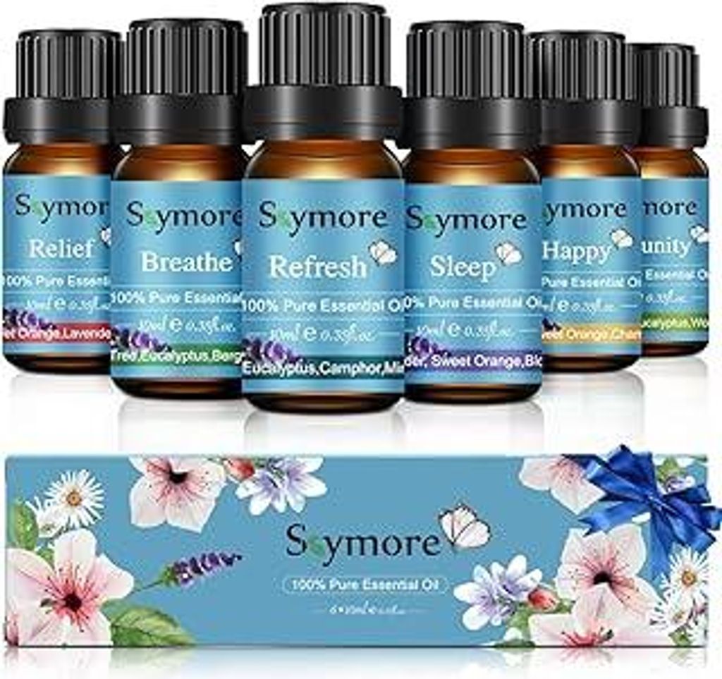 Skymore Ätherische Öle Set, Reine Duftöle Geschenk Set, Naturrein Essential Oils für Diffuser/Duftlampen Geeignet, Aroma Diffuser Öl, Lavendel...