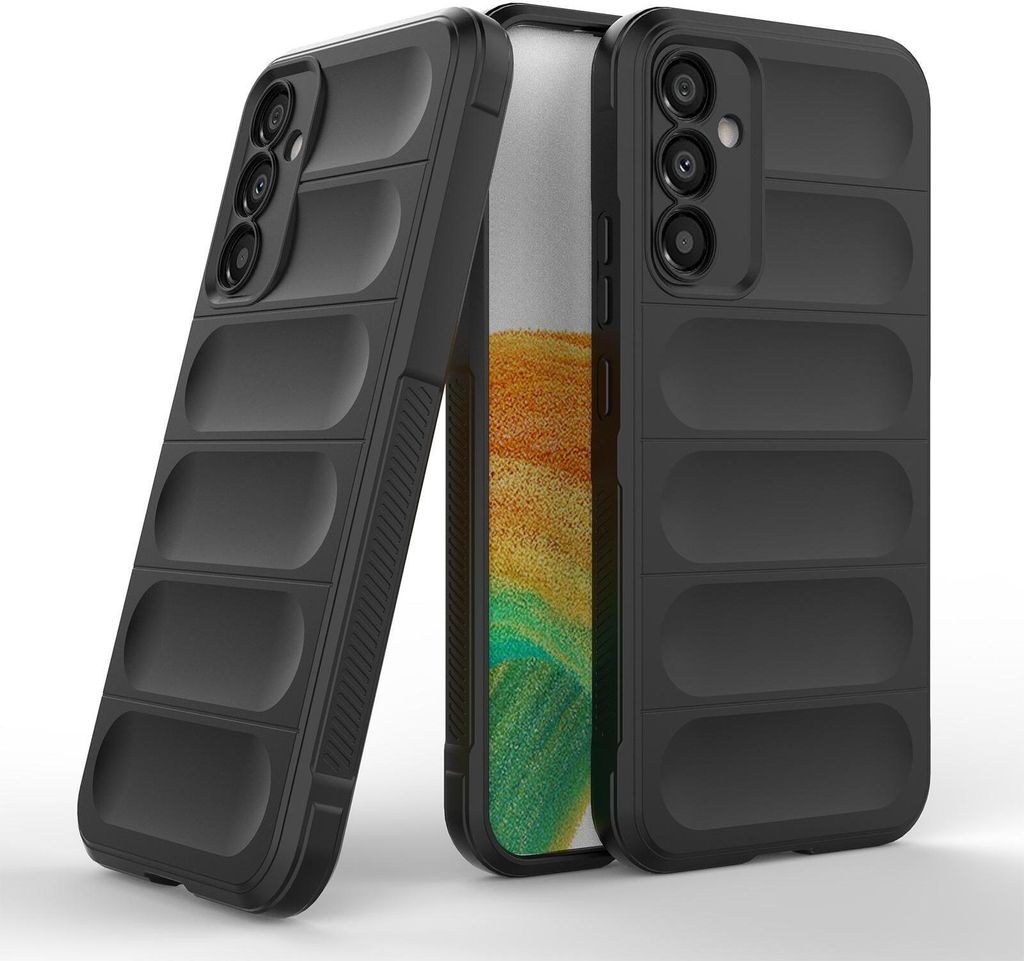 Handy Hülle für Samsung Galaxy A34 5G Grip Case Cover Schutzhülle Softgrip Farbe: Schwarz
