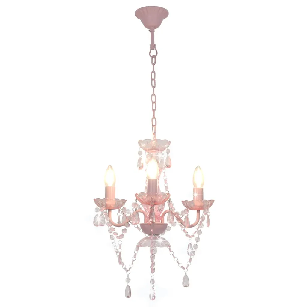 Lampadario Moderno con Perline Rosa 36cm - Design Sophisticated vidaXL - 1