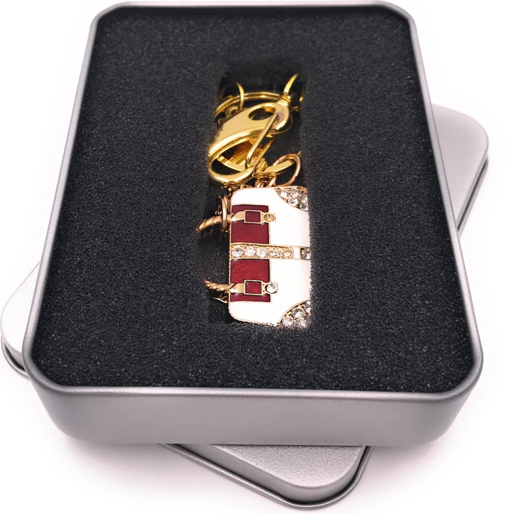 Onwomania Handtasche golden Hand Bag Damen Tasche USB Stick in Alu Geschenkbox 64 GB USB 2.0