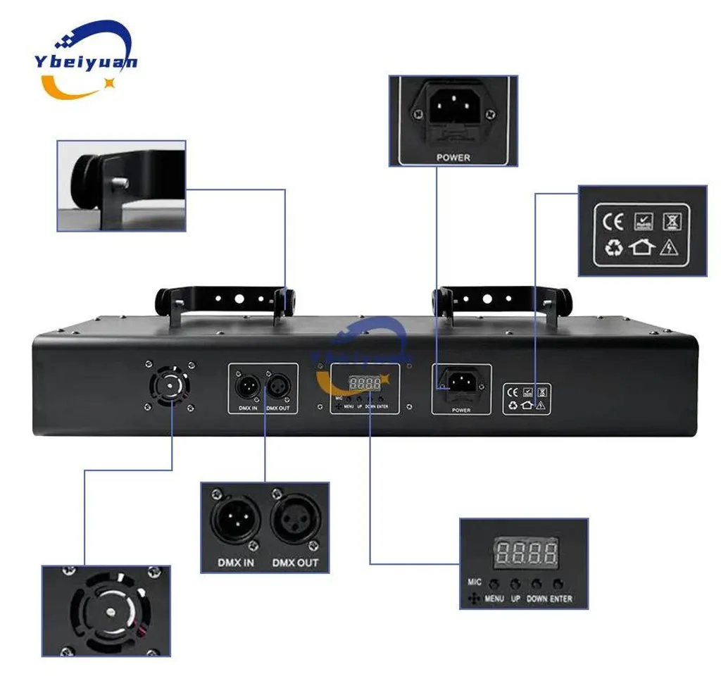 Projecteur laser multicolore à effets dynamiques et modes polyvalents - 5