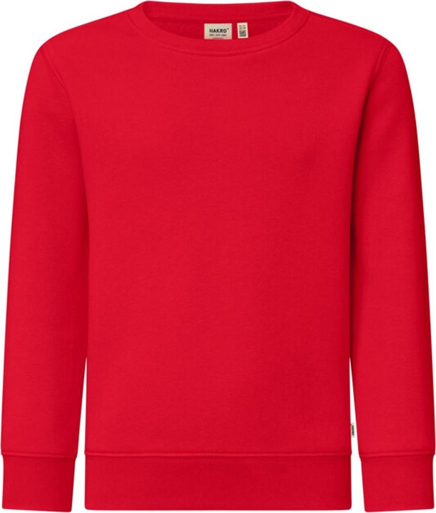 HAKRO Kinder Sweatshirt Baumwolle #541 Gr. 110/116 rot