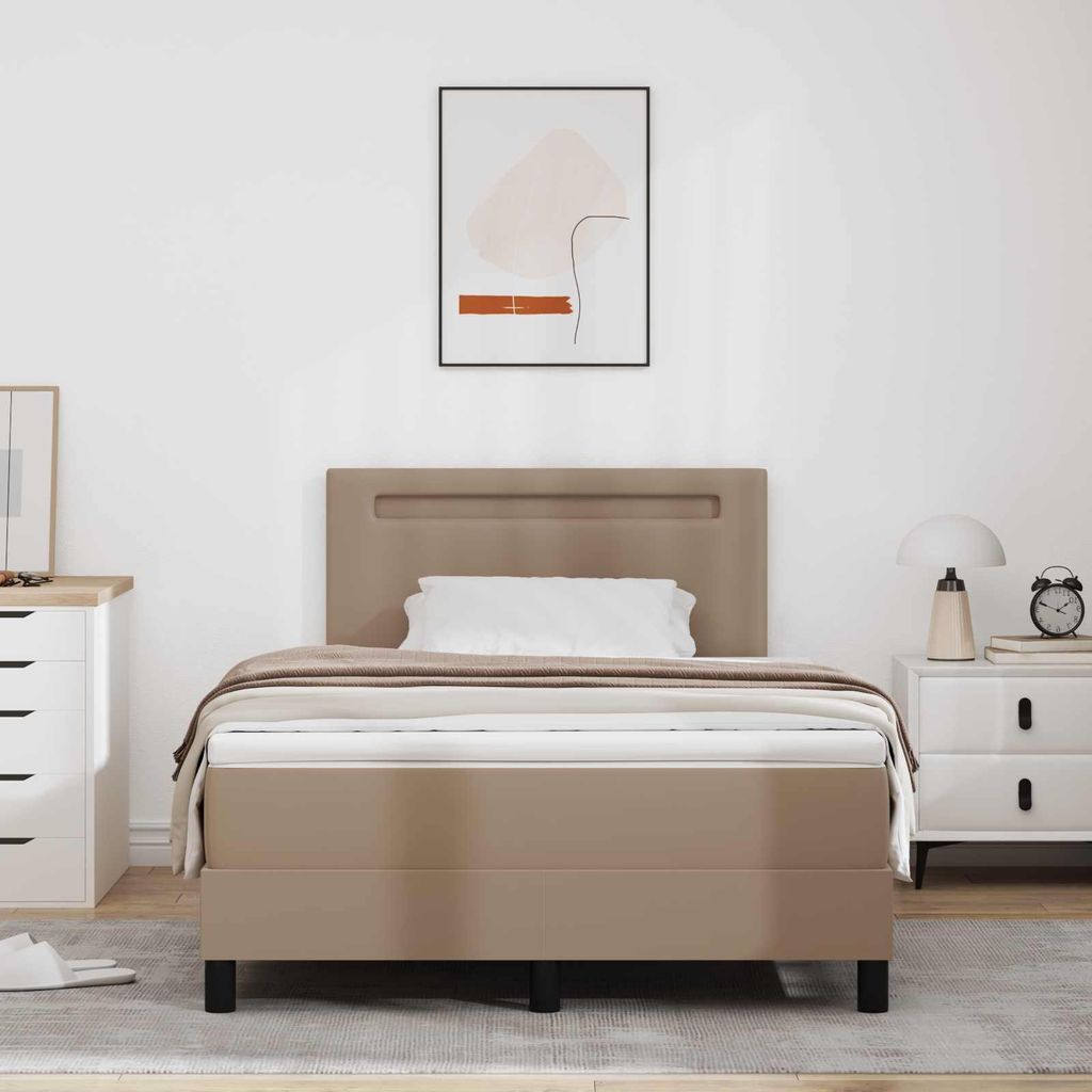 Maison Exclusive - Boxspringbett mit Matratze Cappuccino 120 x 190 cm Kunstleder