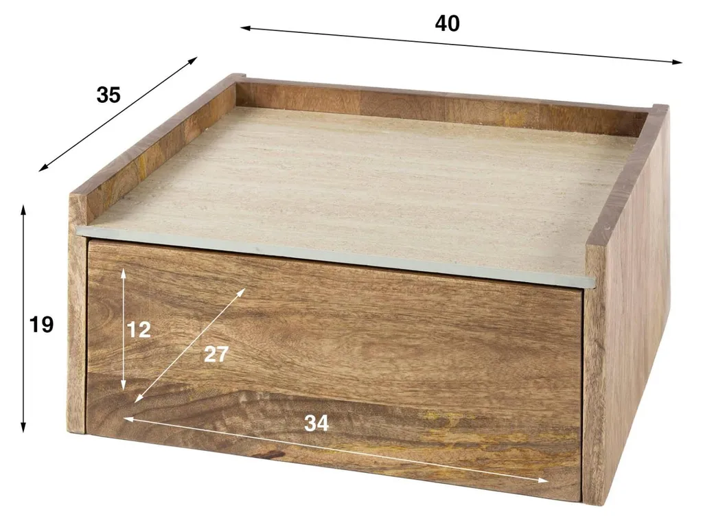 Table de chevet compacte pour optimiser le rangement en chambre