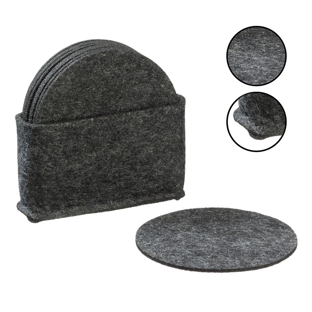 Untersetzer aus Filz rund Ø 10cm, 8er Set Produktbild 
