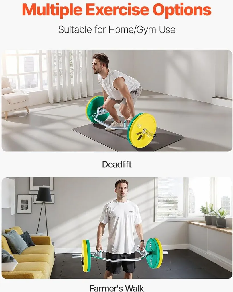 Barre hexagonale de squat et deadlift pour musculation dos