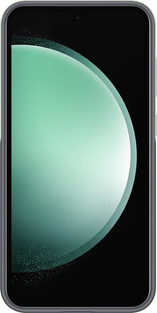 A smartphone case with a mint green gradient on a black background.
