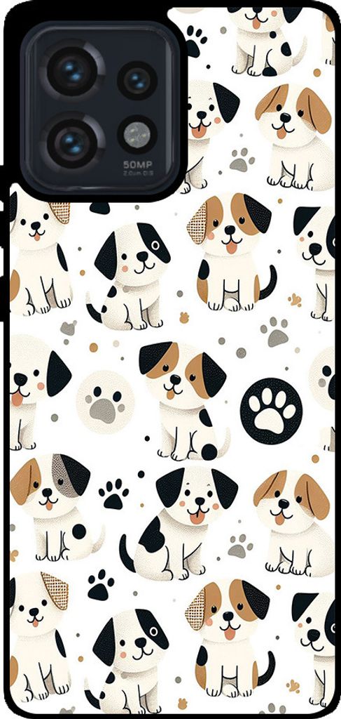 Smartphonica Phone Case Fit für Motorola Edge 40 Pro / Plus 2023 mit Hundedruck - TPU backcover Fall Hund Design