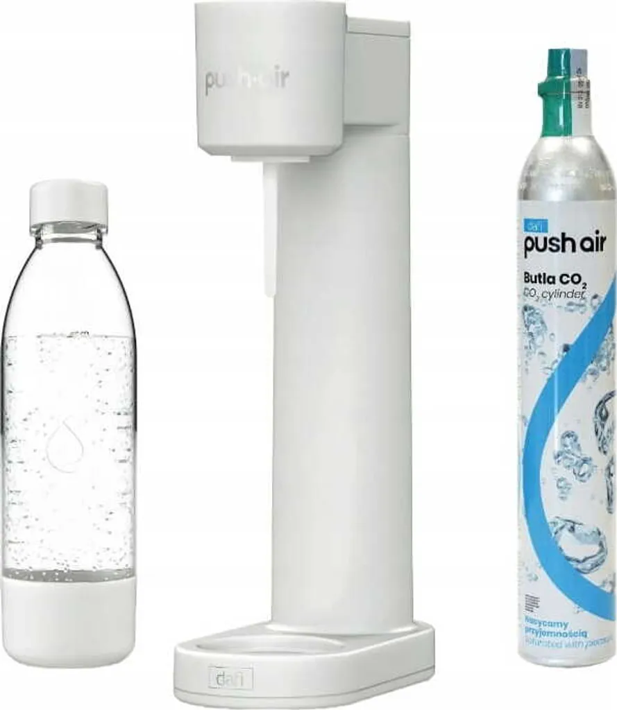 Saturatore Dafi PushAir con cartuccia CO2 + bottiglia da 0,7l Sandy