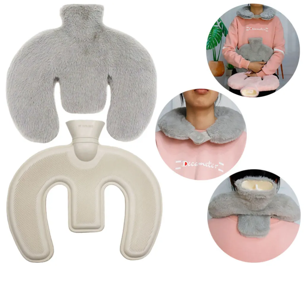 Bouillotte polyvalente en forme de U Gris clair INF ergonomique relax