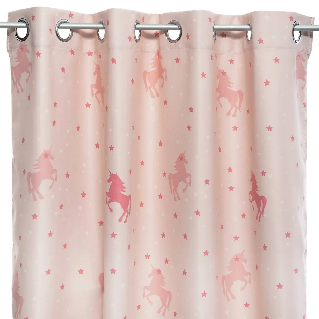 Tenda Blackout Licorne Rosa 140x250 Atmosphera | Arredo Cameretta Chic