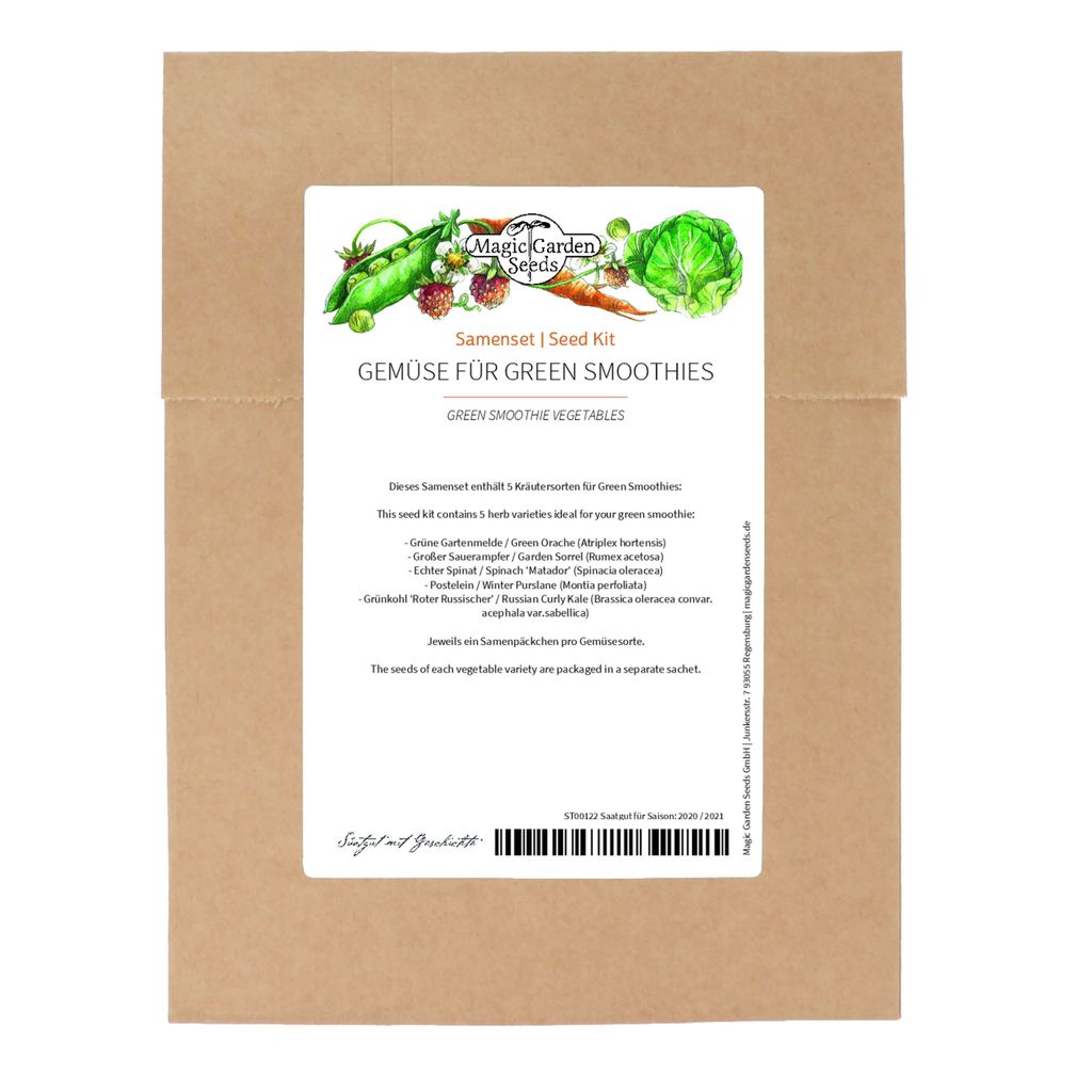 Gemüse für Green Smoothies - Samenset mit 5 grünen Superfoods