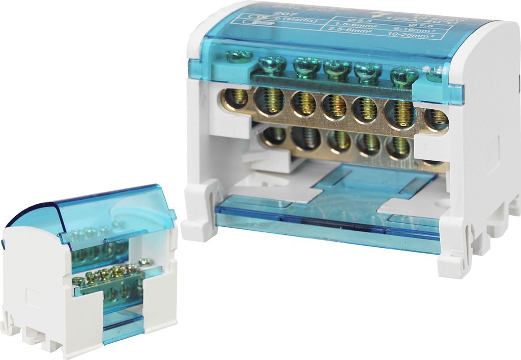 Abzweigklemme Sammelklemme Verteilerblock Verteilung Block Klemmblöcke 2x 7