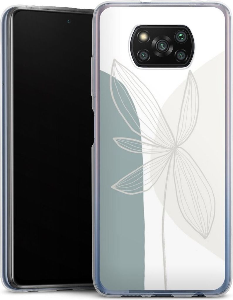 DeinDesign Handyhülle für Xiaomi Poco X3 Pro Silikon Hülle Case Smartphone Schutzhülle Blume Boho Pastell