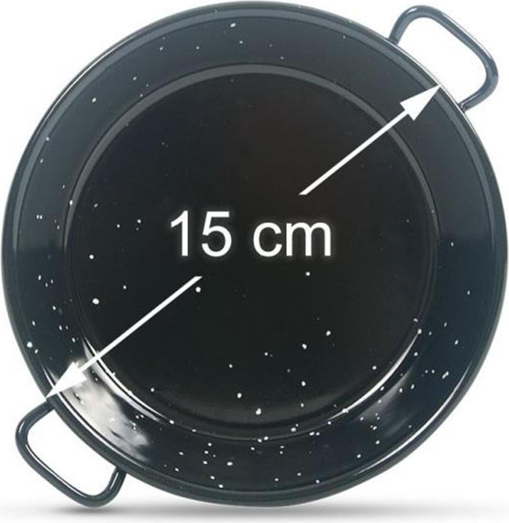 Igotrend 202110 Pfanne PAELLA 15 cm flach, 2 Griffe