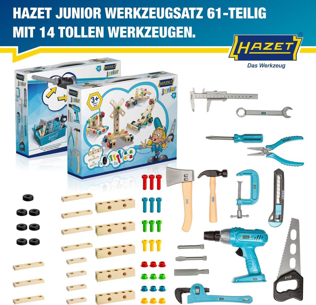 Hazet Kinderspielzeug Werkzeugsatz 61-teilig (für Kinder ab Produktbild 18