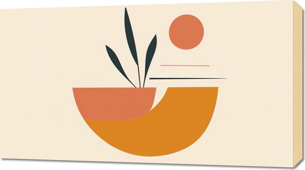 Bild 90x50cm Minimalistischer Westen