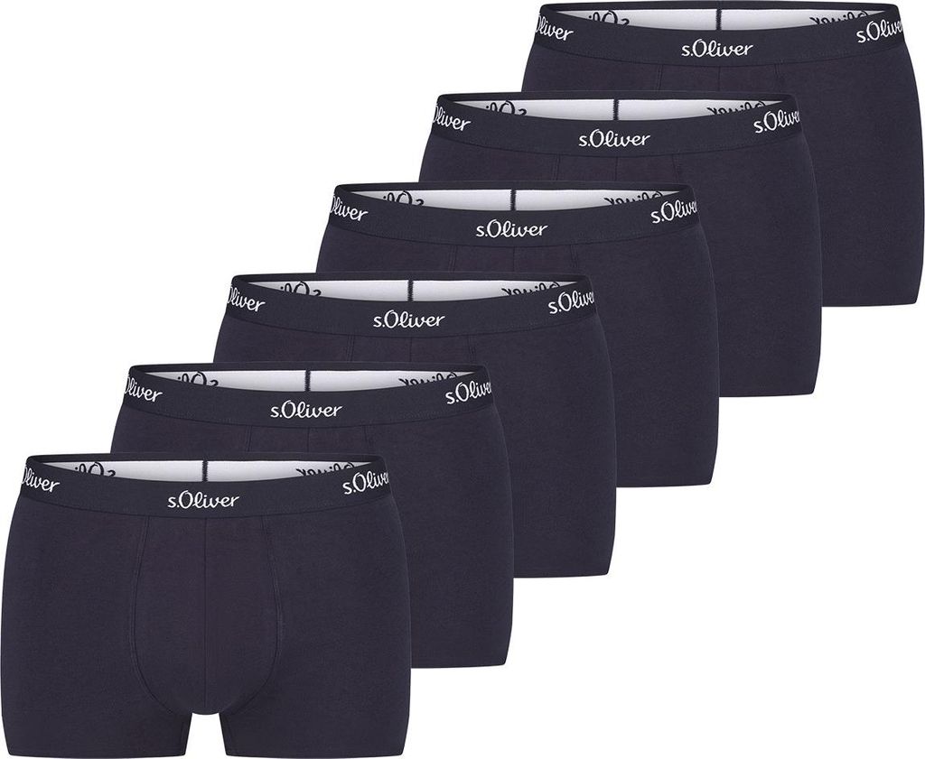 s.Oliver 6er Pack Basic Retro Short / Pant Hipster aus elastischem Jersey, Hoher Tragekomfort, Bund mit Logo-Schriftzug