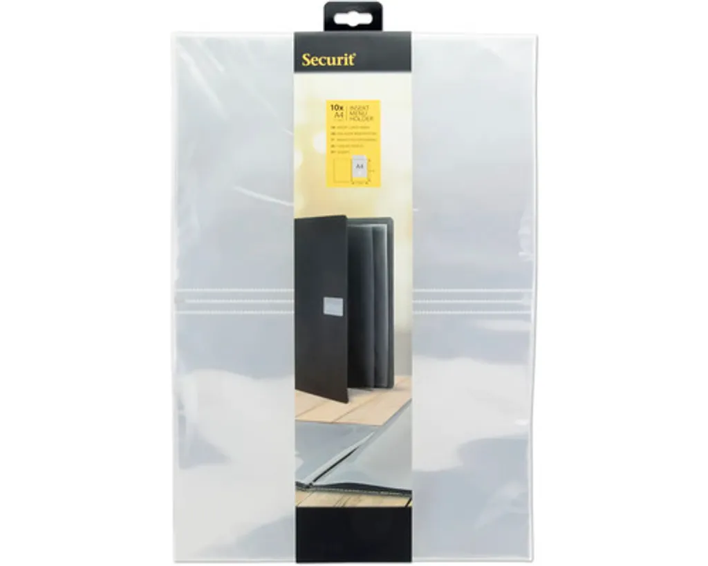 Securit MC-TIA4 Pochette Double A4 Transparente pour Protège-Menu