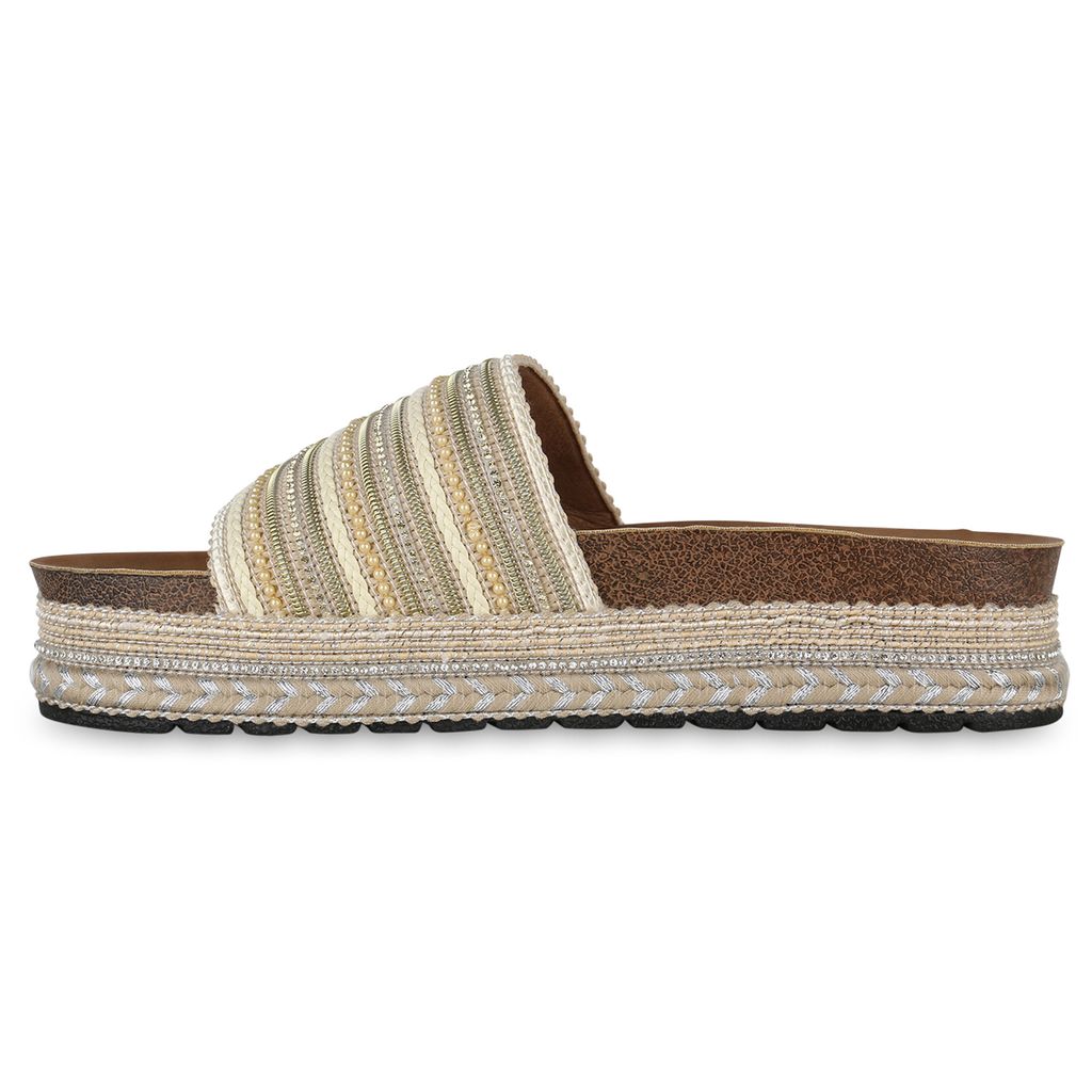 VAN HILL Damen Pantoletten Sandaletten Ethno Look Produktbild 2