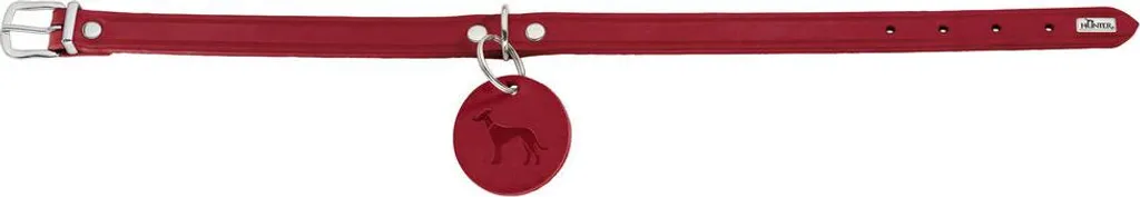 Hunter Aalborg Collare Pelle Rosso M | Stile e Robustezza 38-47cm - 2